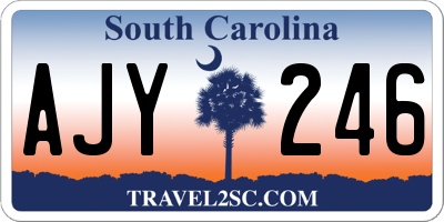 SC license plate AJY246