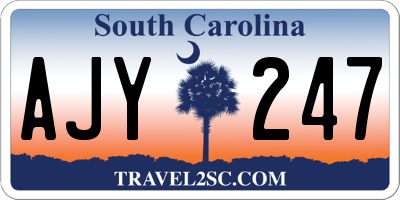 SC license plate AJY247