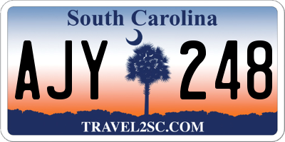 SC license plate AJY248