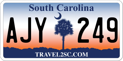 SC license plate AJY249
