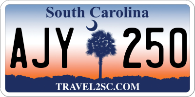 SC license plate AJY250