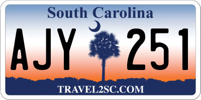 SC license plate AJY251
