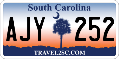 SC license plate AJY252