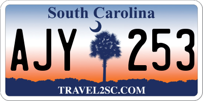 SC license plate AJY253