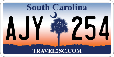 SC license plate AJY254