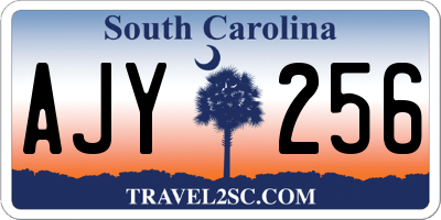 SC license plate AJY256