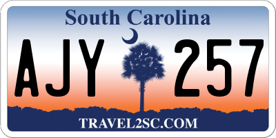 SC license plate AJY257
