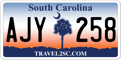 SC license plate AJY258