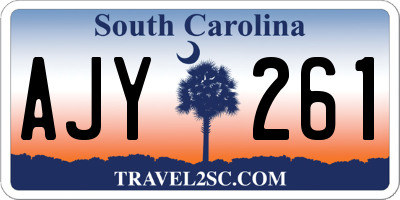 SC license plate AJY261
