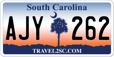 SC license plate AJY262