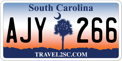 SC license plate AJY266
