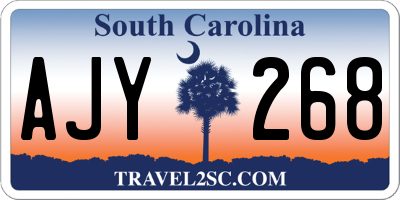 SC license plate AJY268