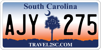 SC license plate AJY275