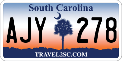 SC license plate AJY278