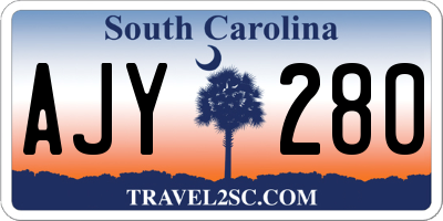 SC license plate AJY280