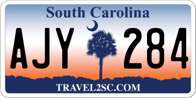SC license plate AJY284