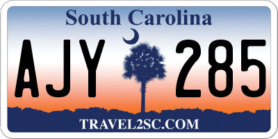 SC license plate AJY285