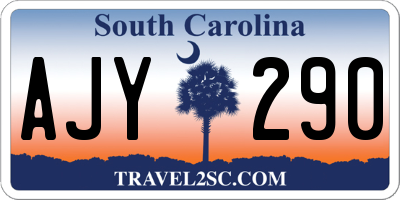 SC license plate AJY290