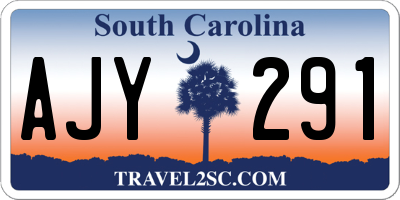 SC license plate AJY291