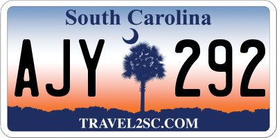 SC license plate AJY292