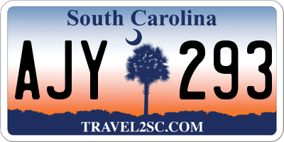 SC license plate AJY293