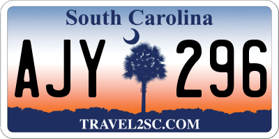 SC license plate AJY296