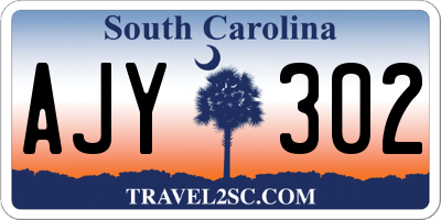 SC license plate AJY302