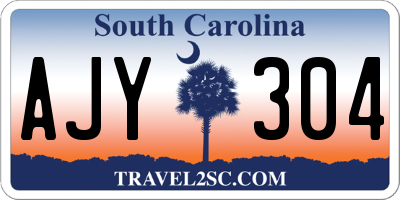 SC license plate AJY304