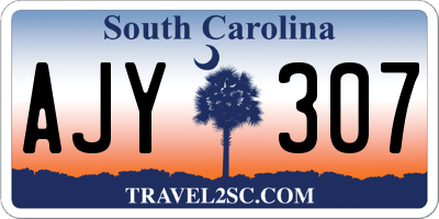 SC license plate AJY307