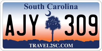 SC license plate AJY309