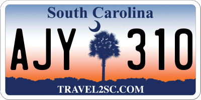 SC license plate AJY310