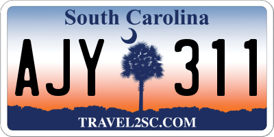SC license plate AJY311