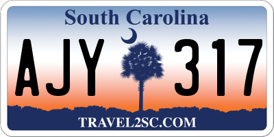 SC license plate AJY317