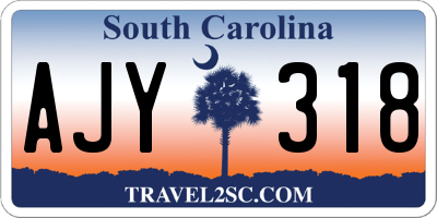SC license plate AJY318