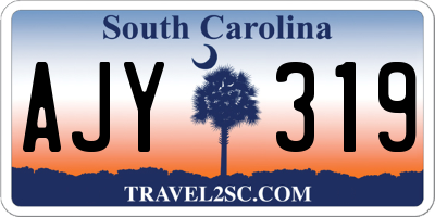 SC license plate AJY319