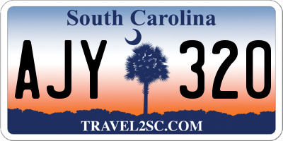 SC license plate AJY320