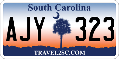 SC license plate AJY323