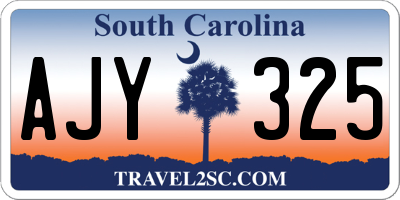 SC license plate AJY325