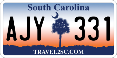 SC license plate AJY331
