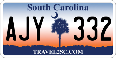 SC license plate AJY332