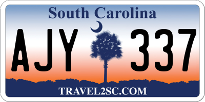 SC license plate AJY337