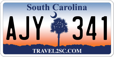 SC license plate AJY341