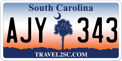 SC license plate AJY343