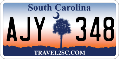 SC license plate AJY348