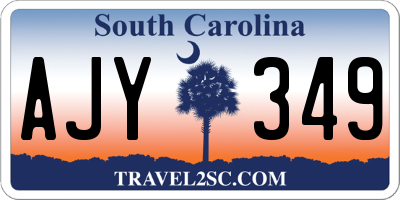 SC license plate AJY349