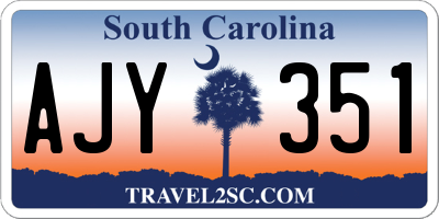 SC license plate AJY351