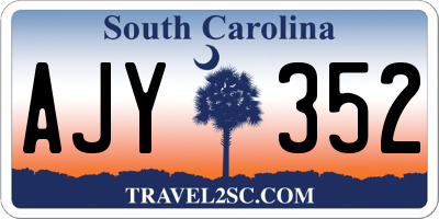 SC license plate AJY352