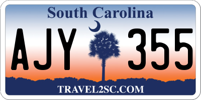 SC license plate AJY355