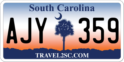 SC license plate AJY359