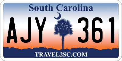 SC license plate AJY361